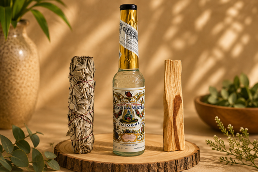 Energy Clearing Trio – Sage, Palo Santo, and Florida Water